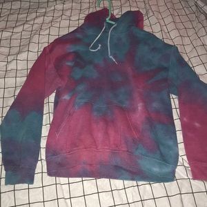 Blue and Pink Tie Dye Hoodie
